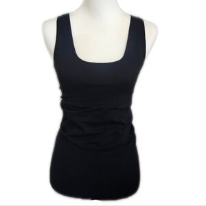 Skinny Tees Black Scoop Neck Shapewear Tank Top, OS
